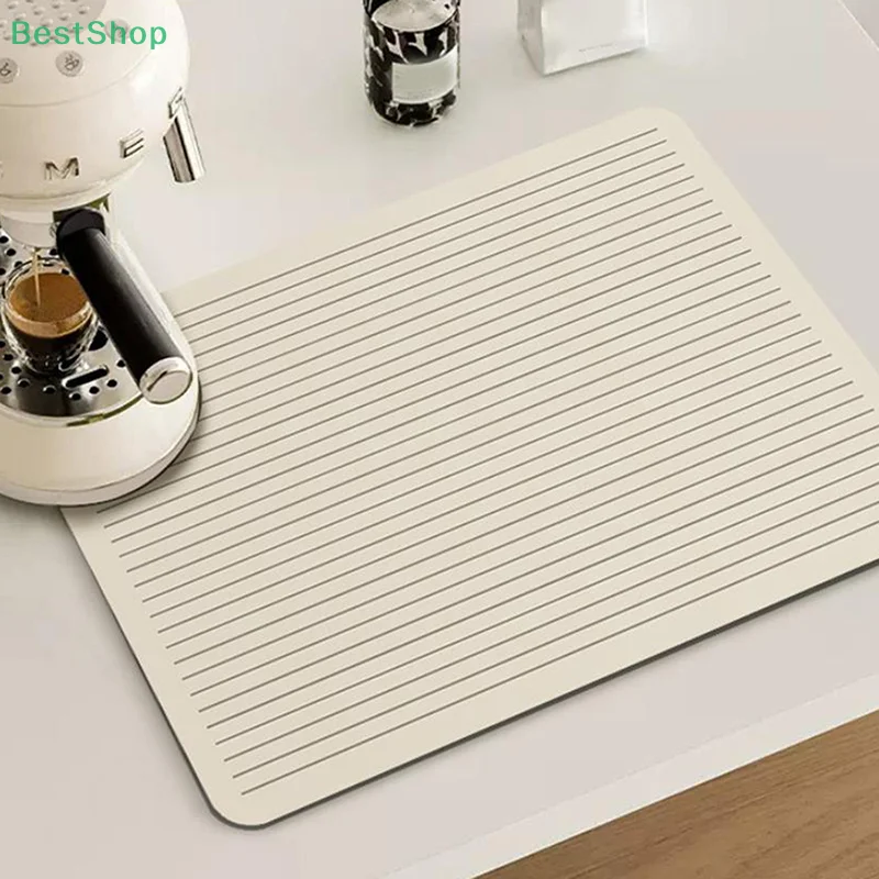 Quick Drying Kitchen Drain Pad Line Super Absorbent Countertop Coffee Dish Drying Mat Non-slip Dinnerware Tableware Placemat