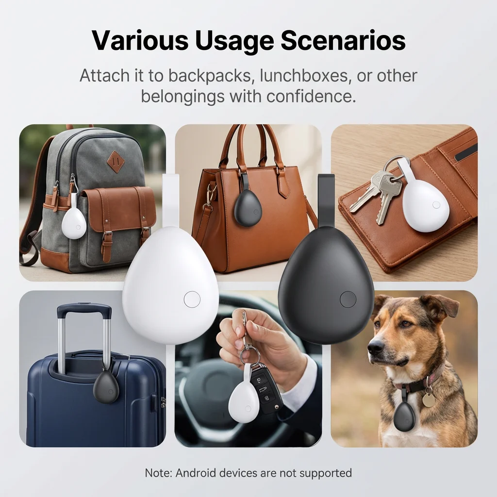 MFi Certified GPS Smart Tag Pet Tracker Compatible with Apple AirTag Find My Network for Anti-Loss of Pets Cars And Motorcycles