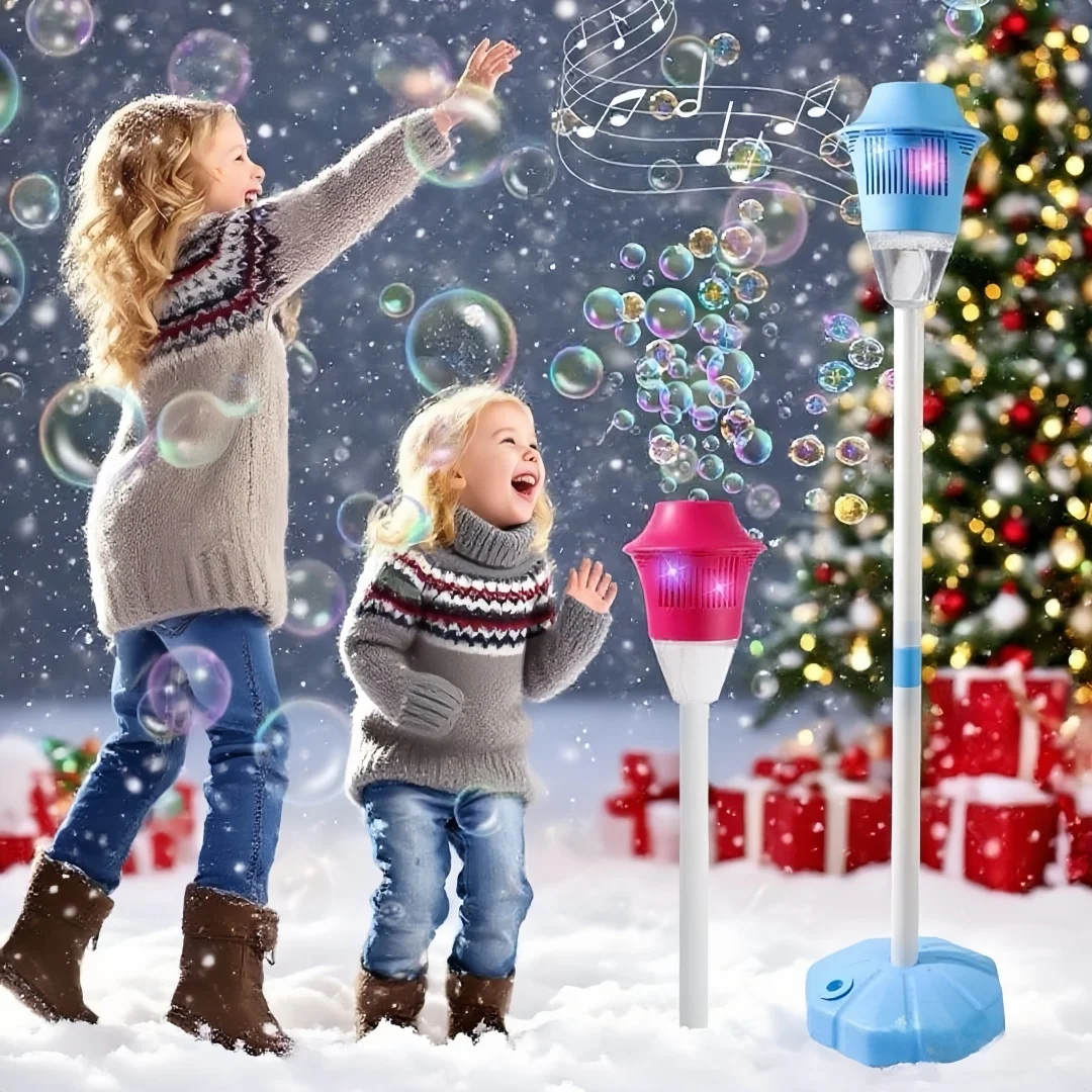 เครื่องทำฟองสบู่คริสต์มาส, แบตเตอรี่แบบชาร์จได้ 500 มิลลิแอมป์ ความสูง 47 นิ้ว เครื่องทำฟองสบู่อัตโนมัติแบบตั้งพื้นสำหรับเด็ก, ใช้กลางแจ้ง