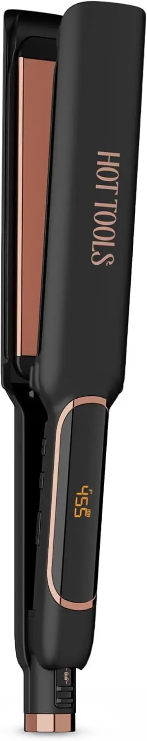 

Профессиональный цифровой утюжок для волос цвета розового золота с очень широкими пластинами, высокая температура до 455 градусов. ° Универсальная насадка для всех типов волос с регулировкой температуры