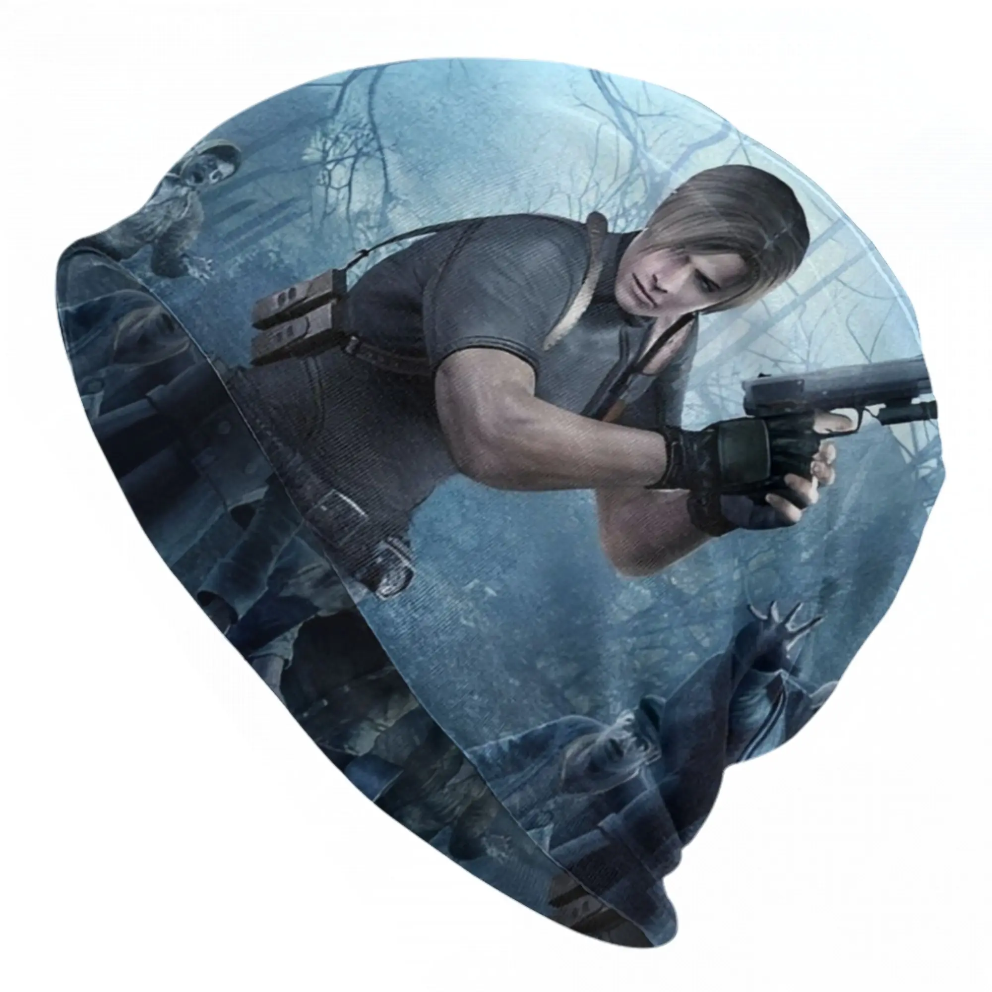 Leon Kennedy Resident Skullies Beanies Hats Eviled Cool Men Women Outdoor Cap Warm Head Wrap Bonnet Hat