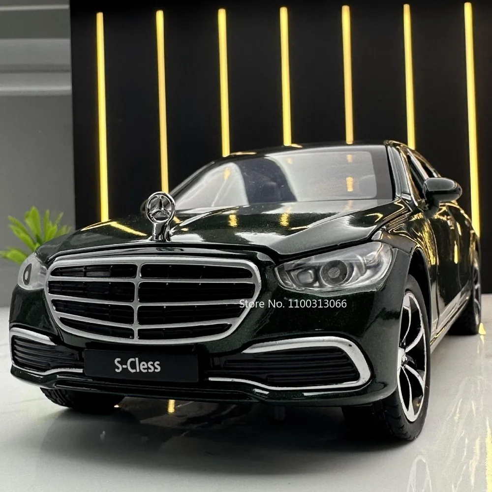 

Модель автомобиля Maybach S400L из сплава в масштабе 1:24, литой металлический игрушечный автомобиль, модель высокой симуляции звука и фототехники, игрушечный автомобиль для мальчиков, подарки