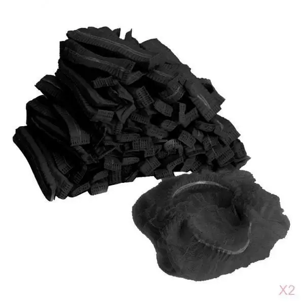 

200x Disposable Mob Cap Non Woven Dustproof Hats Head Cover Industrial Workwear