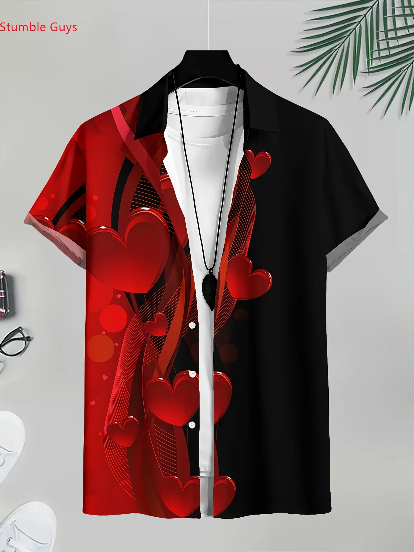 

Summer Fashion Floral Shirt For Men Hawaiian Style Man Short Sleeve Casual Beach Wear Stylish Party Holiday Tops