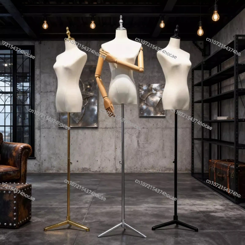 

Манекен на всю голову для женщин, подставка для женского тела, шитье свадебного платья своими руками, гибкий, регулируемая стойка, высокое качество, D398F