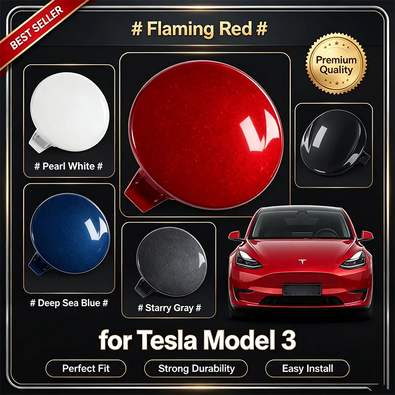 For Tesla Model 3 2024-2025 Front Bumper Tow Hook Cap Towing Eye Cover Trailer Cover Cap 181891700C