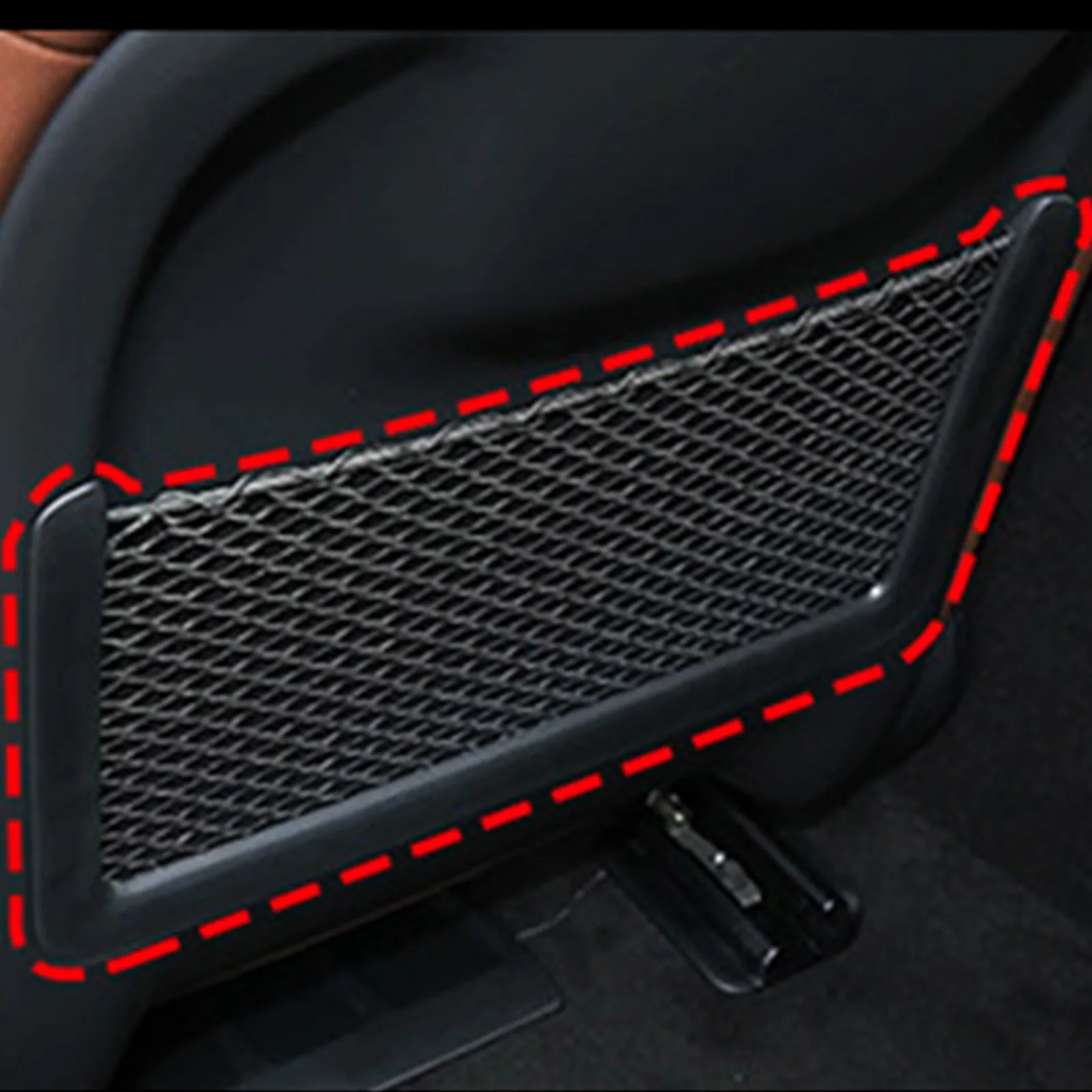 

Car Rear Seat Back Storage Pocket Mesh Net Cover Rear String Bag Holder For Mercedes Benz GLE GLS Class W167 2020-2026 2025 2024
