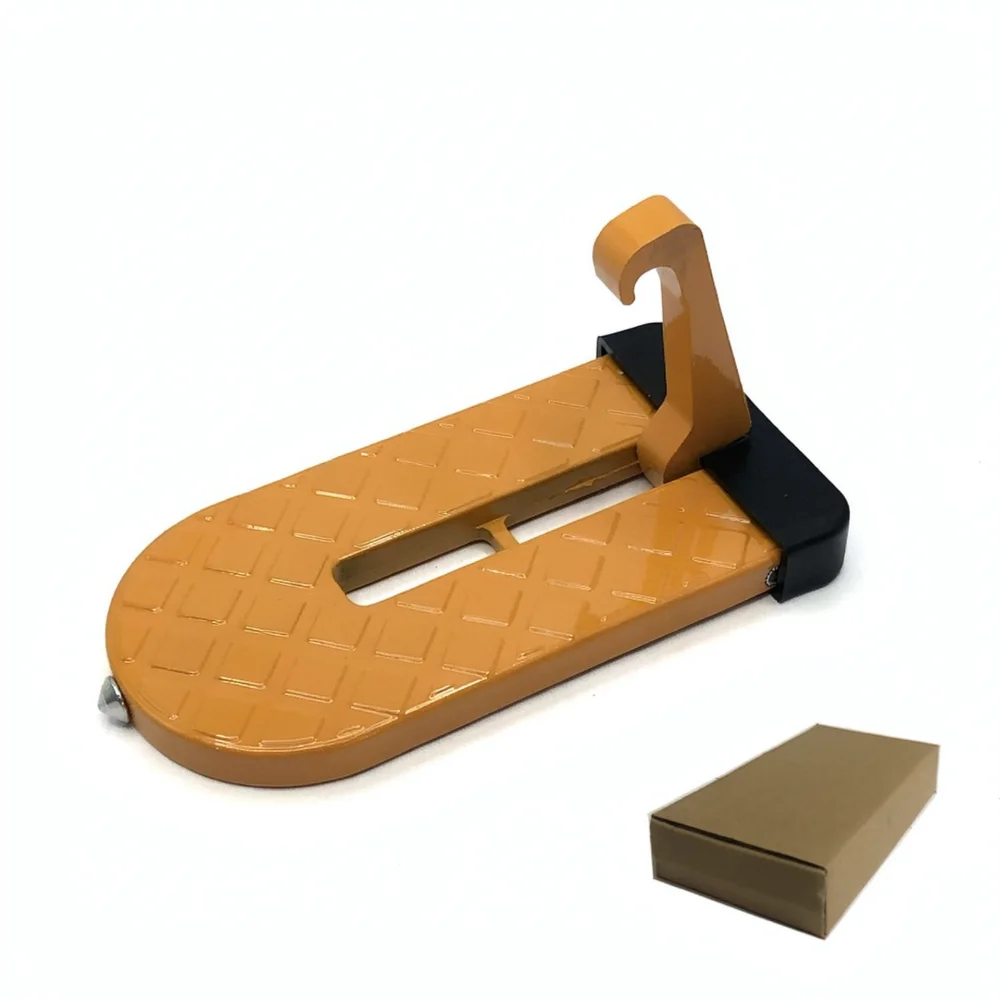 Universal Foldable Vehicle Door Latch Step Magnesium Alloy Roof Ladder Pedal Secure Hook Tool For Car Top Access
