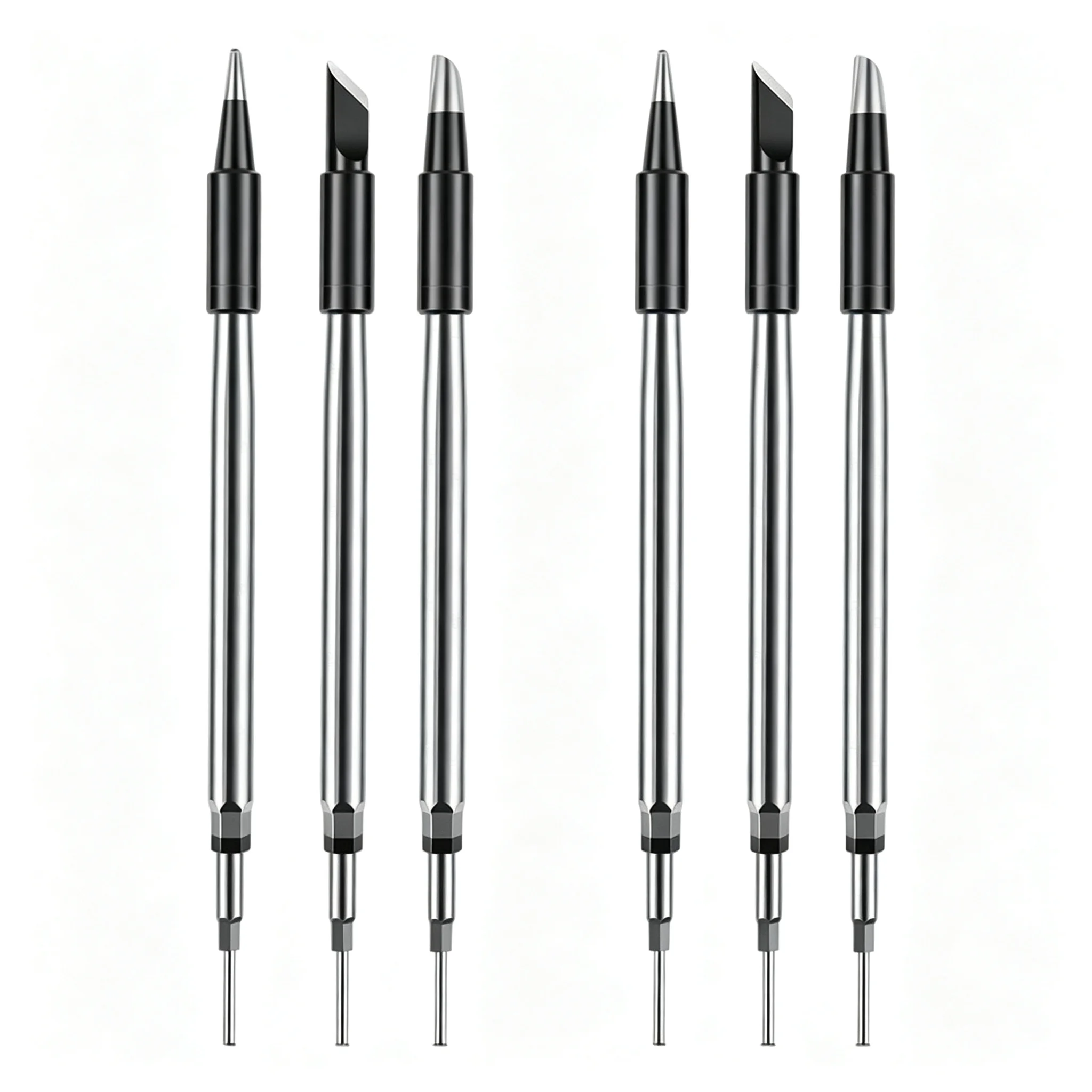 BalenYar 6Pcs C210 B+K+C Soldering Iron Tip USB Soldering Iron Tip 5V Battery Soldering Iron Tip Soldering Rework Accessories