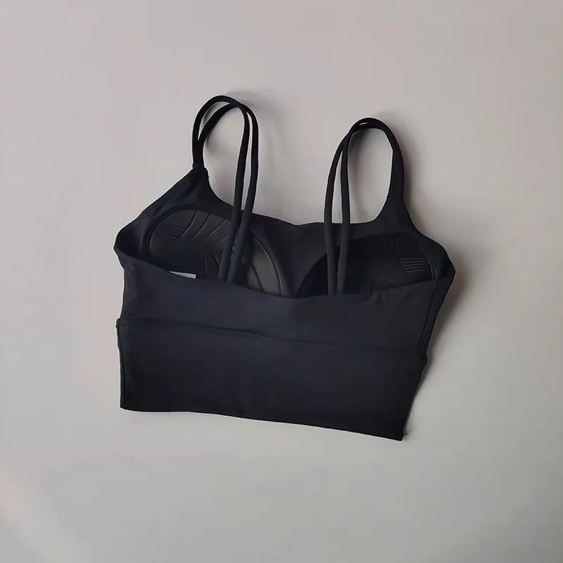 Nahtloser Sport-BH für Damen, atmungsaktives Fitness-Crop-Top, schöner Rücken, Push-up-Yoga-Tank-BH, schmale, elastische Gym-Weste – Detail 6