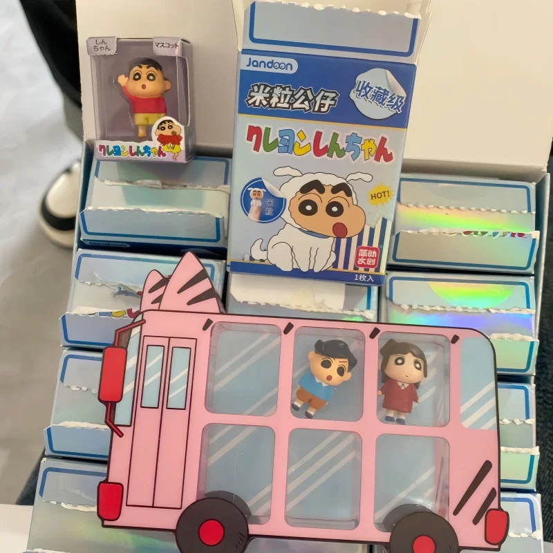

Original Jandoom Crayon Shin-Chan Action Figure Himawari Mini Figures Blind Box Cute Rice Grain Doll Anime Cartoon Model Kid Toy