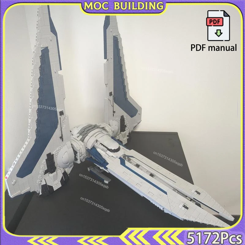 

Модель космического корабля, транспортировочная модель MOC, строительные блоки, строительная модель Kom'rk-class-Fighter, сделай сам, сборка, кирпичи, игрушки, подарки