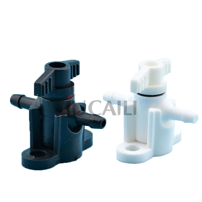 Jucaili 10pcs Plastic 2 Way Ink Valve Two Ways for Solvent UV Printer Flora Xuli Roland Ink Tube Switch CISS System Manual Valve