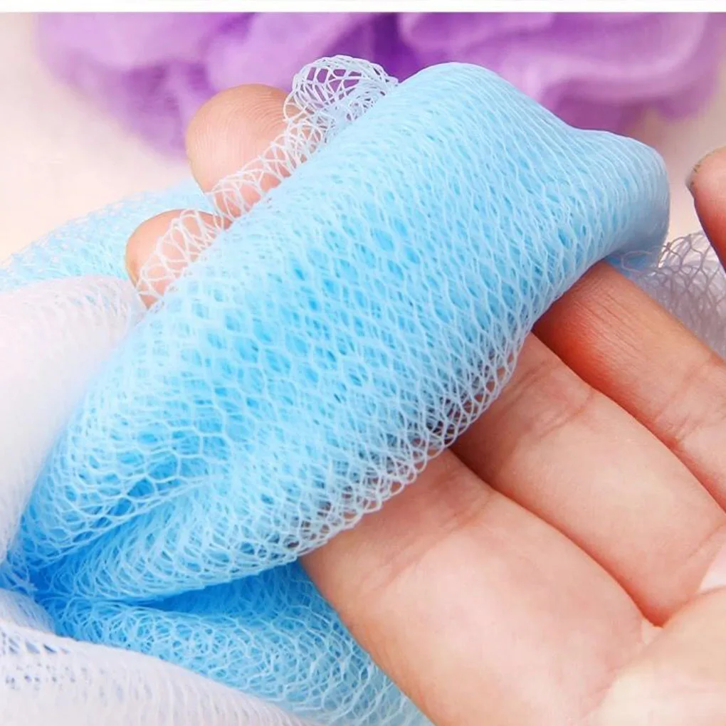 Bath Shower Body Exfoliating Bath Sponge Scrub Mesh Net Massage Towel Back Scrubber Color Random