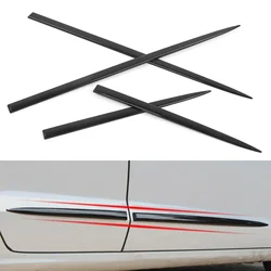 4PCS Body Side Trim Waterproof Bright Black Universal Door Protector Auto Modification