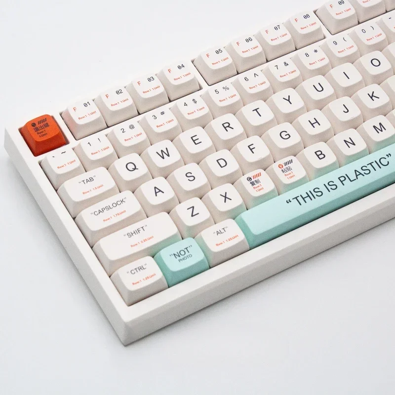 

Молочно-белые простые колпачки для клавиш, индивидуальный профиль XDA, колпачок для клавиш PBT, 140 клавиш для игровой механической клавиатуры с переключателем Cherry MX 68/75/87/998