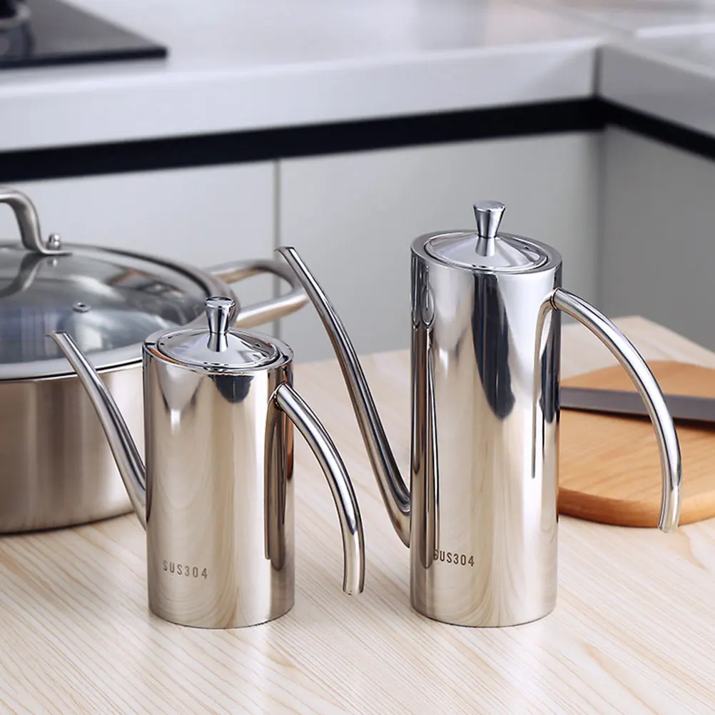 

Stainless Steel Oil Can 500Ml Leak Proof Soy Sauce Vinegar Bottle Household Kitchen Refillable Corrosion Resistant Anti Rust Oil
