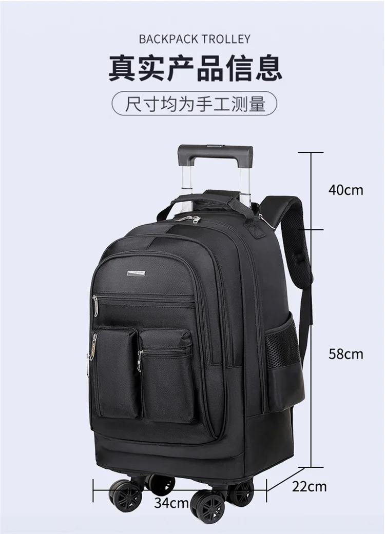 Business-Rucksack für den Außenhandel, Großer Multifunktionaler Doppel-Rucksack, Studentenrucksack, Leichtgewichtig – Detail 6
