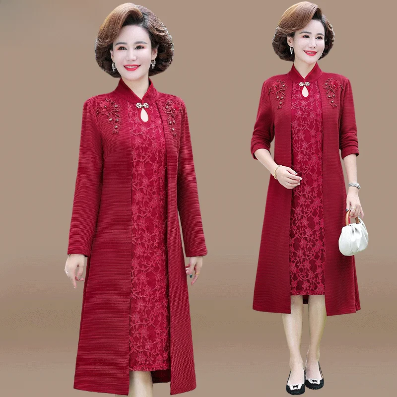 

Ele Long Qipao Dr for Women Mid-Aged And ly Wedding Gown Traditional Chinese Wedding Dr Mothers of the Bride
