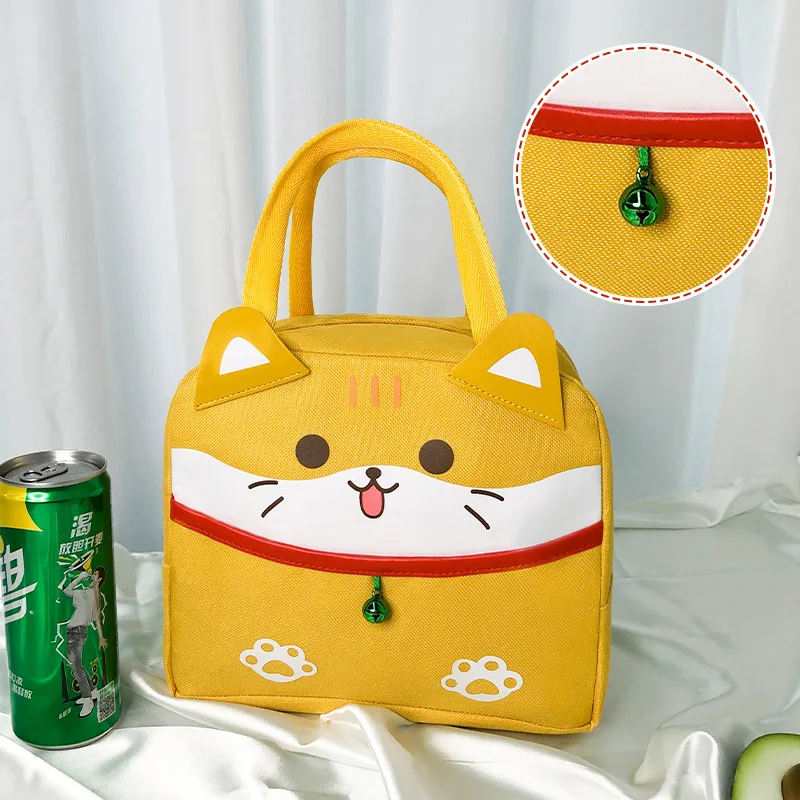 New Cartoon Lunch Bag Women Kawaii Duck Thick Thermal Food Storage Bags Children Large Capacity Insulated Food Bags Teacher Gift