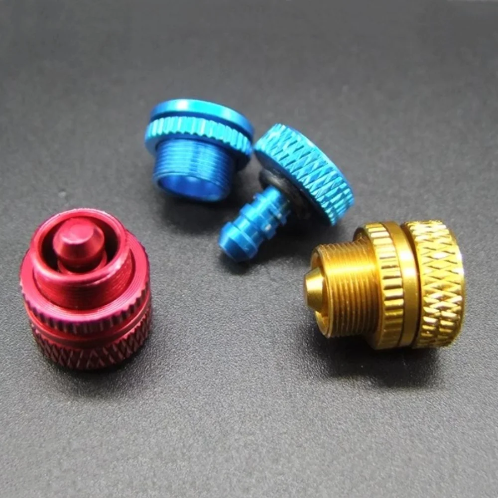 1 個アルミ燃料パイププラグドットフィラーガスグローキャップブルーレッドゴールドノズル RC ニトロ飛行機色の部品