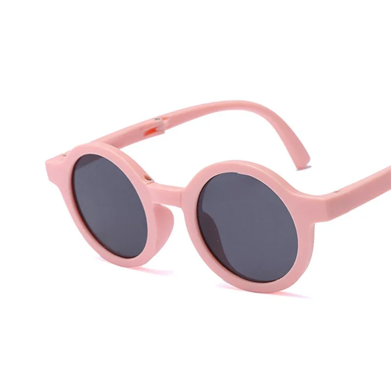 Foldable Kids Sunglasses Girls Boy Children Sun Glasses Round Street Beat Eyeglasses Cute Baby Shades Eyewears UV Protection