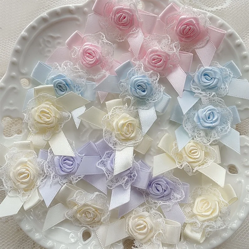 

Handmade Sewing Accessory Rose Bow Suitable For Dresses Jackets Shoes Socks Handmade Bags Accessories