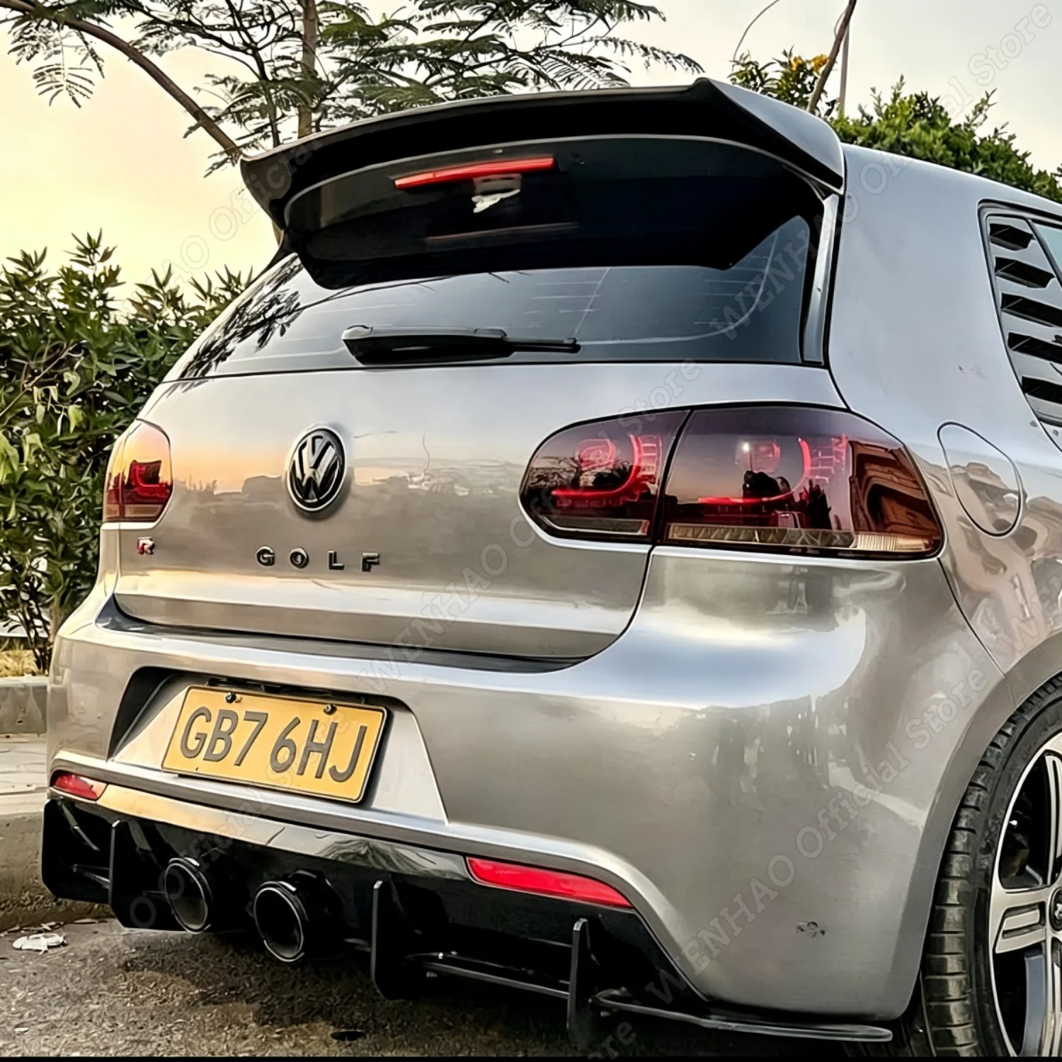 For VW Golf 6 GTI Mk6 GTI GTD R20 Car Rear Trunk Boot Lip Spoiler Robot Style Rear Roof Spoiler Extension Body Kit Tuning