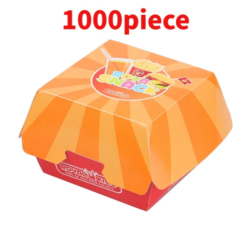 

10 00piece.Custom.Biodegradable burger packaging compostable takeout hamburger container burger boxes