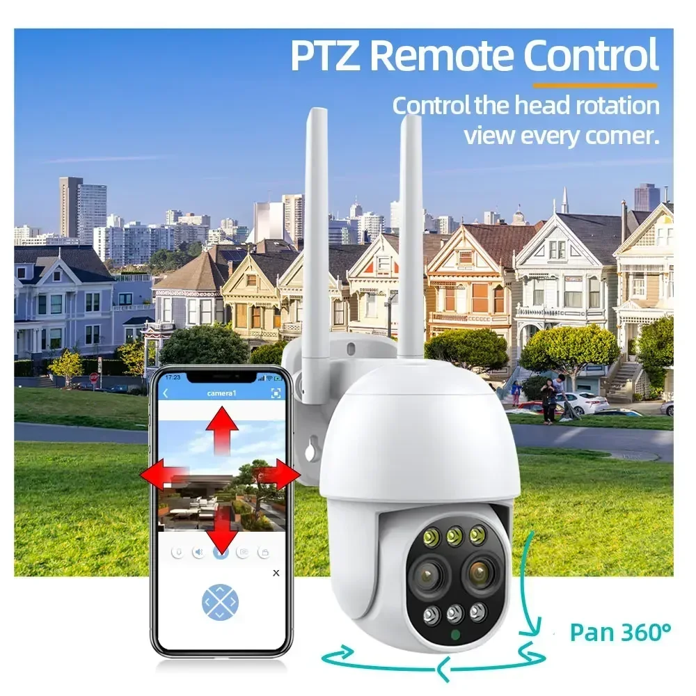 8MP Outdoor WiFi CCTV Camera 10X Zoom Security System Kit 10CH NVR Recorder Set P2P Wireless IP Camera Video Surveillance System