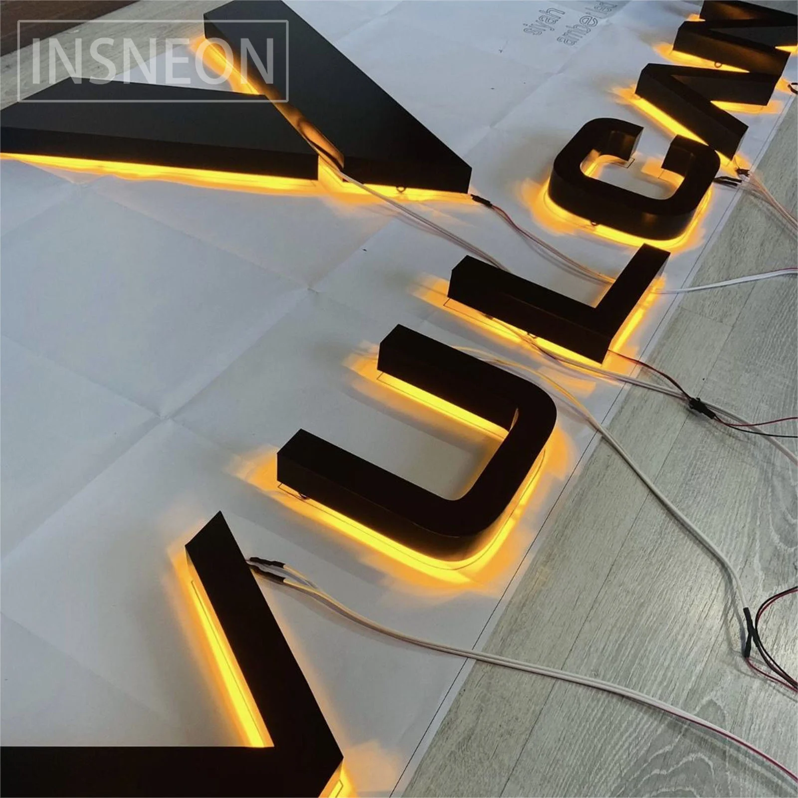 Panneau Lumineux LED Personnalisé en Acrylique, Lumière de Lettre Rétroéclairée, Panneau Publicitaire Extérieur, Bureau