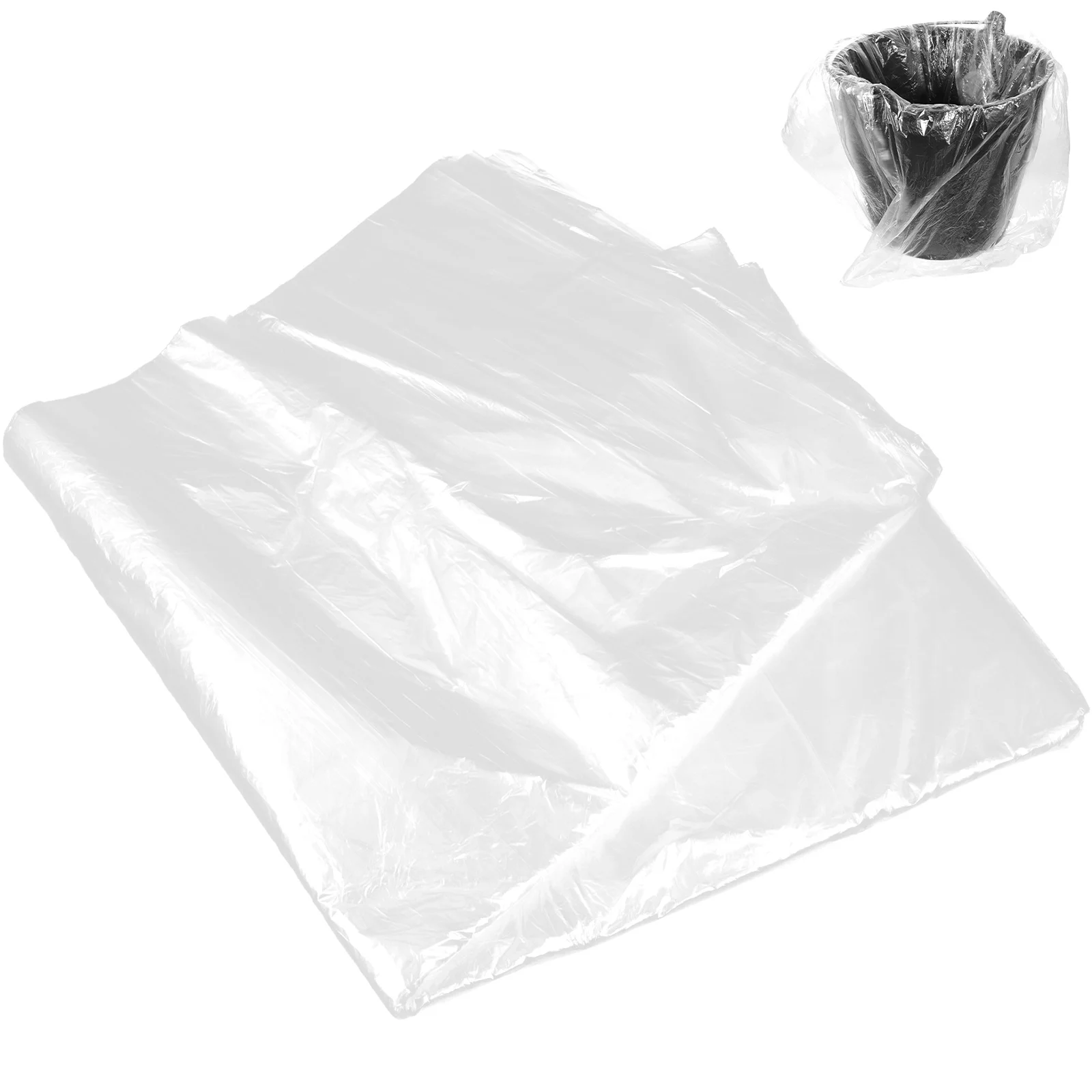 

80 Pcs Foot Bath Bag Liners for Tubs Clear Bags Pedicure Basin Spa Towel 6500X5500X001CM Replacement Bucket