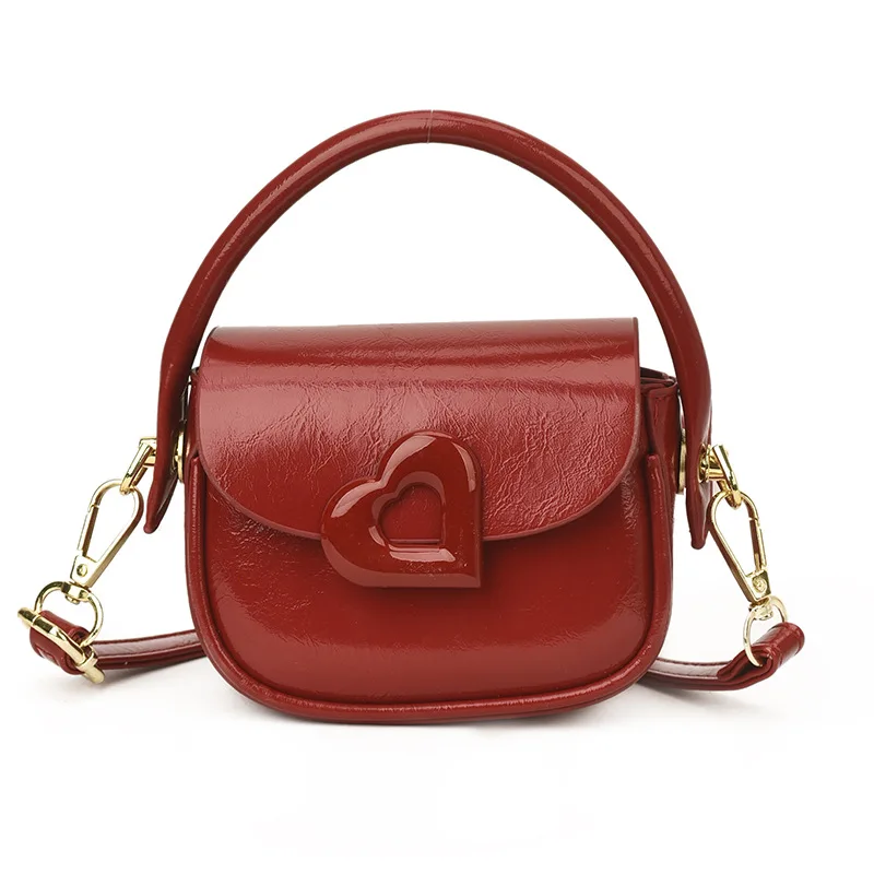 

Праздничная красная мини-сумка-кроссбоди 2026 с квадратным дизайном, наручный кошелек для карт, милый подарок для нее на День рождения или Рождество