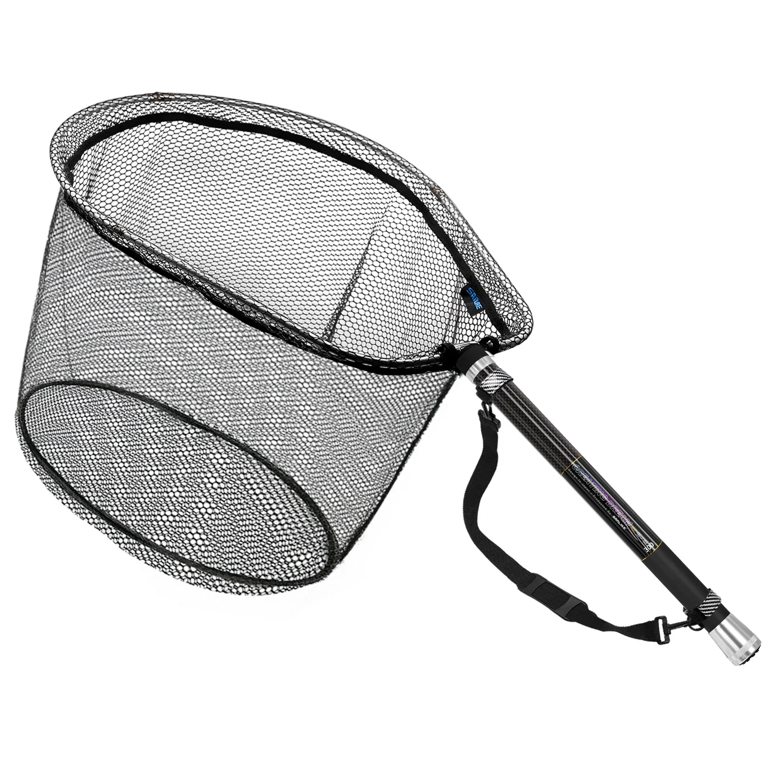 

SANLIKE 3m Fishing Landing Net Carbon Fibre Pole Telescopic Collapsible Handle Pole PE Net Landing Net Fishing Tackle Tools