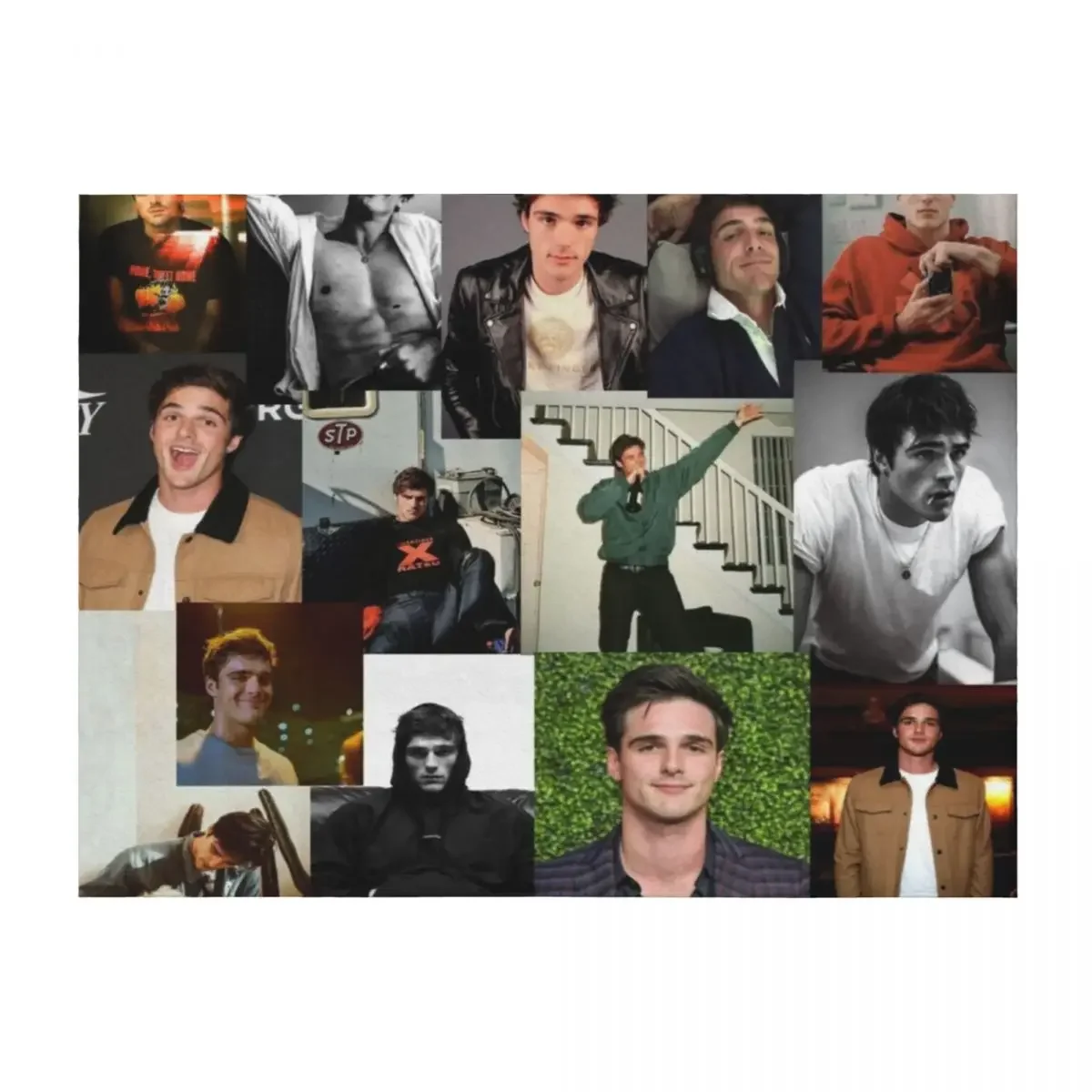 

Jacob Elordi pic collage Throw Blanket wednesday Blankets For Baby Blankets Sofas Of Decoration Decorative Beds Blankets