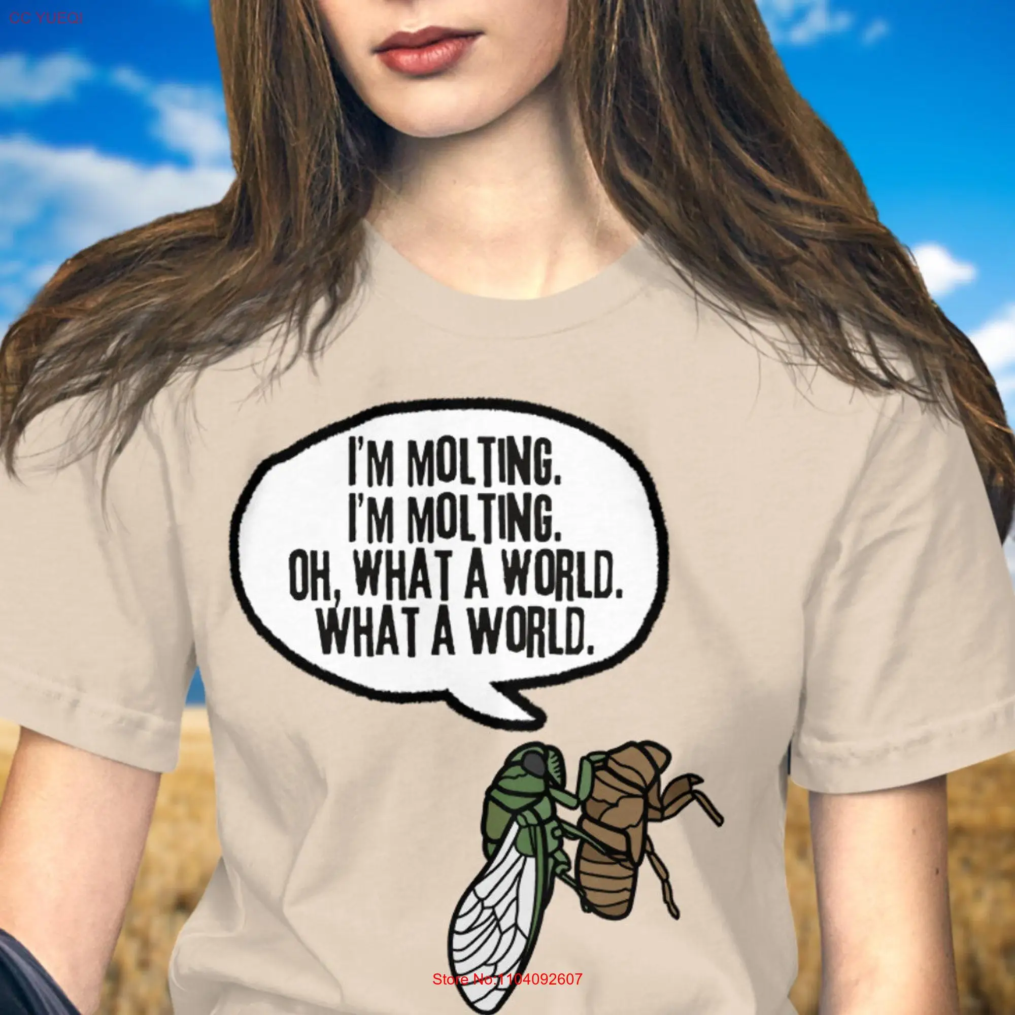 Funny Cicada T Shirt Oz Witch Molting Cicadas 2024 Bug Lover Brood XIX XIII Emergence long or short sleeves