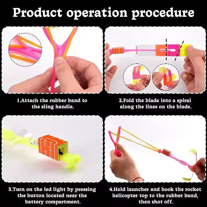 لعبة أطفال مضيئة لعبة قاذفة الصواريخ المتوهجة عالية الجودة من البلاستيك سهام طائرة صغيرة للعب الألعاب