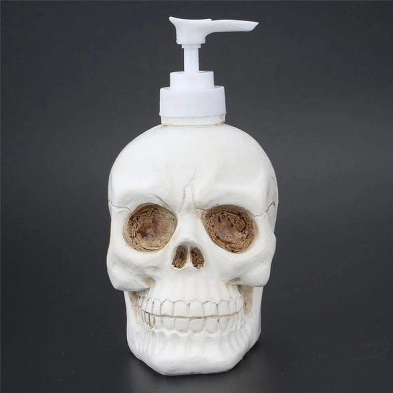 350ML Shampoo Skull Liquid Bottle Shower Gel Dispenser Halloween Decoration