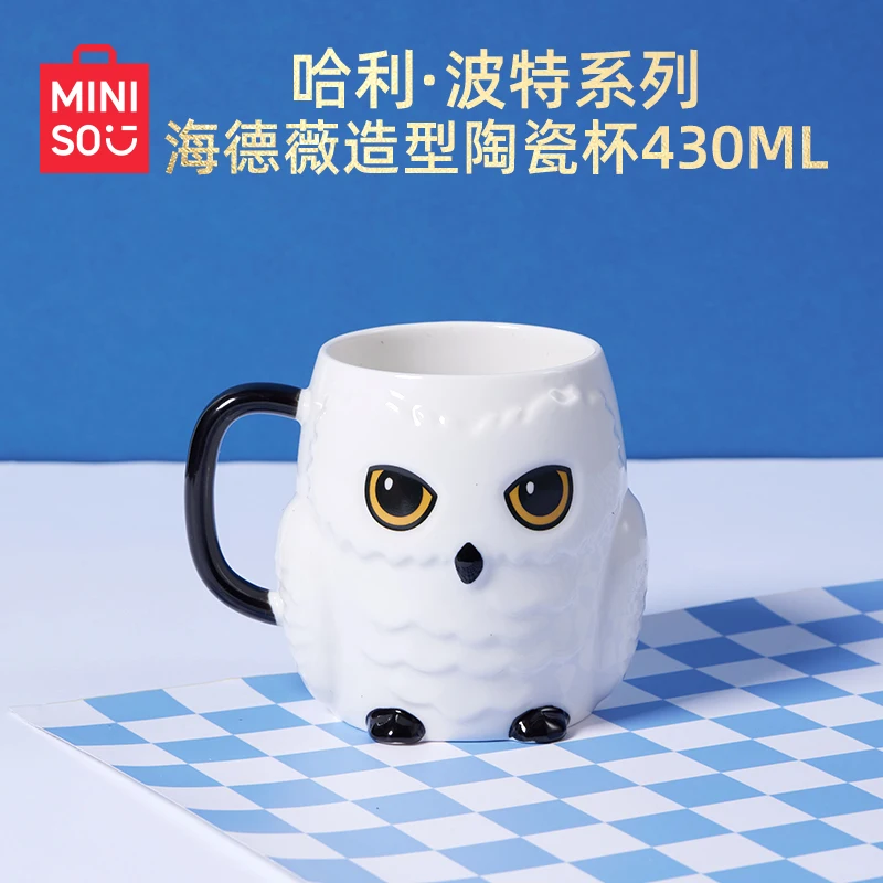 

MINISO Kawaii Harry Potter Series 430ML Hedwig Ceramic Cup Girly Heart Cute Water Cup Student Mark Cup Girl Gift
