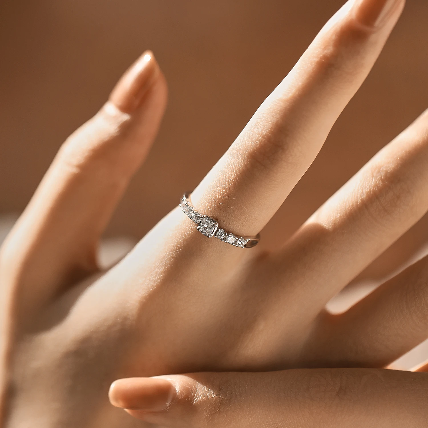 Modian-925 فضة Dazzling مكعب زركونيا خواتم للنساء ، غرامة مجوهرات ، الحلو السكر خواتم الاصبع ، الأصفر ، واضح ، أنيقة