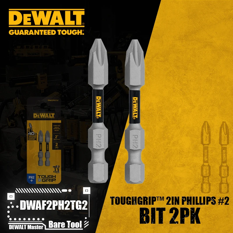 

DEWALT DWAF2PH2TG2 TOUGHGRIP™ 2IN PHILLIPS #2 Screwdriver Bit 2PK Power Tool Accessories