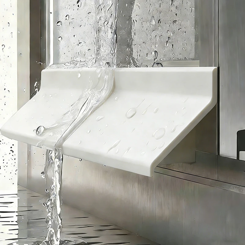 Tira guía de agua para ventana de 1/2/5M, 1 unidad, barra impermeable para alféizar de ventana, tira de sellado blanca para alféizar de ventana exterior