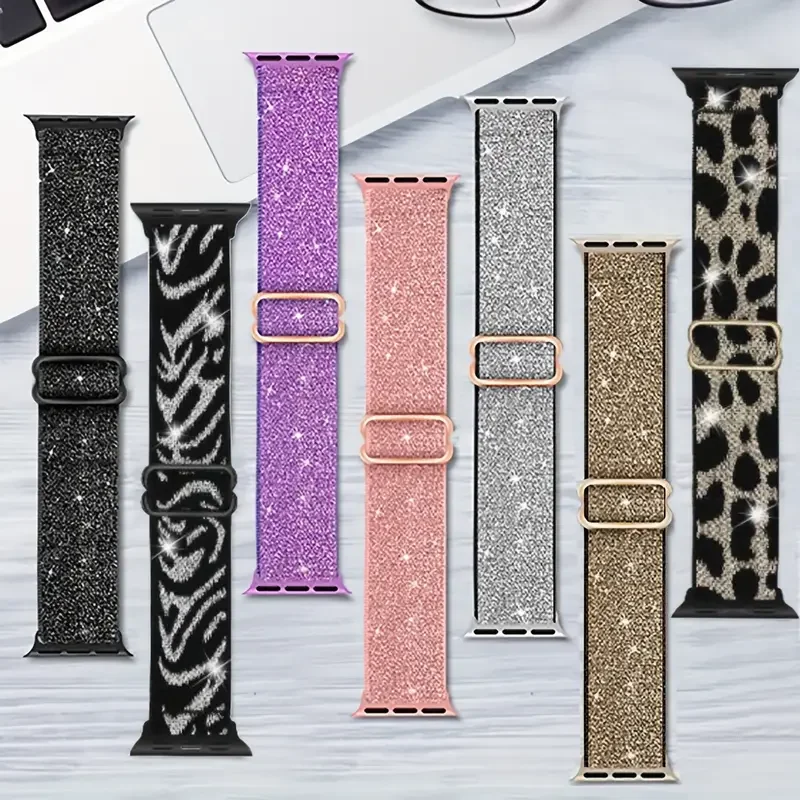 Faixa de náilon elástica ajustável para apple watch ultra 2 49mm cinta 42-46-44mm 40/41/45mm pulseira iwatch série 10 9 8 7 6 5 4 se