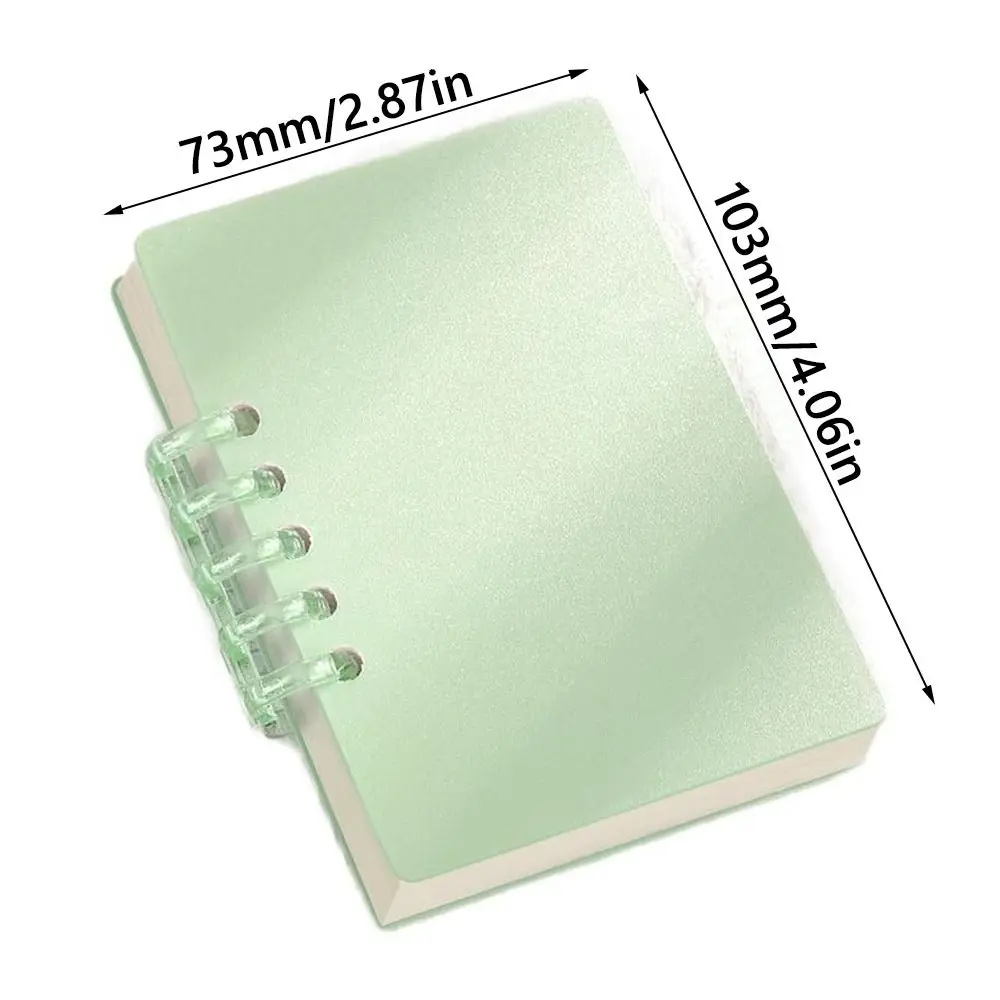 A7 80 Sheets Portable Pocket Notebook Simple Loose-leaf Square Notepad Horizontal Line Inner Page Memo Pad Diary Book