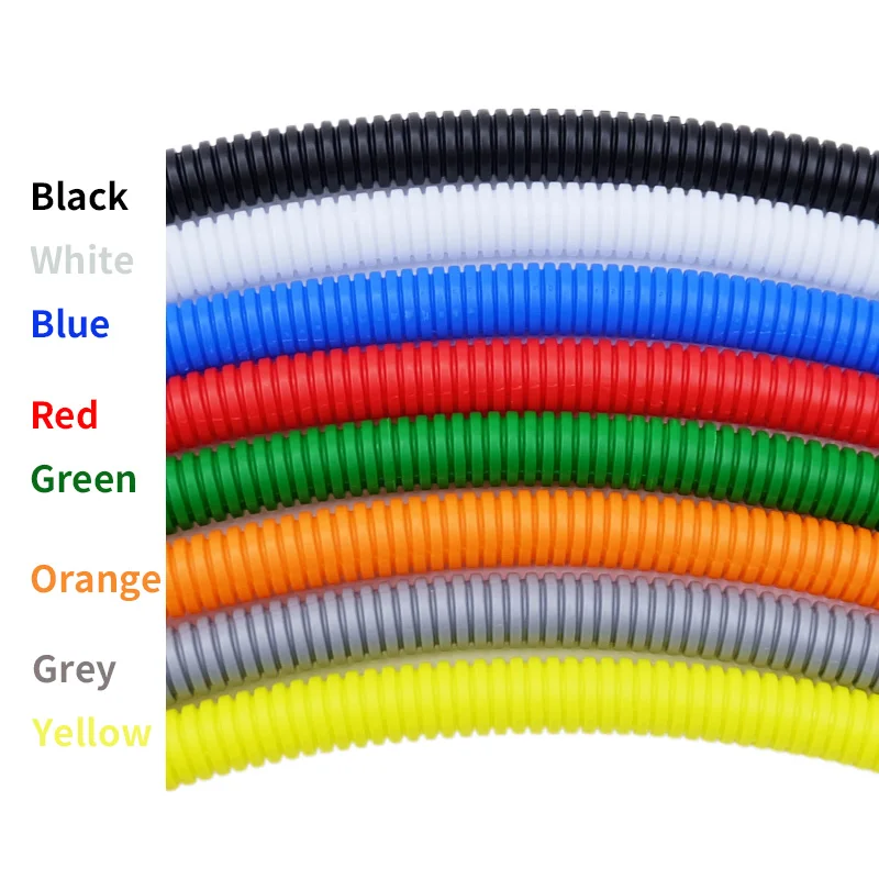 1/5M PP Isolierte Rohr 7,5mm-25mm Auto Linie Rohr Kabelbaum Threading Kunststoff split Draht Webstuhl Schutz Hülse