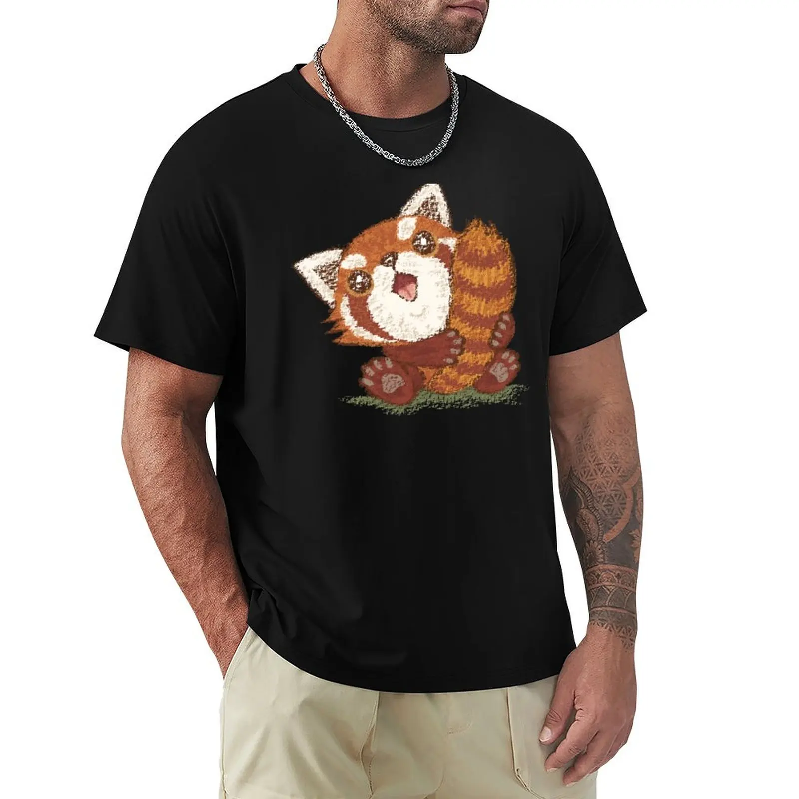 

Red panda which holds a tail T-Shirt essential t shirt affliction shirts tee shirts for men