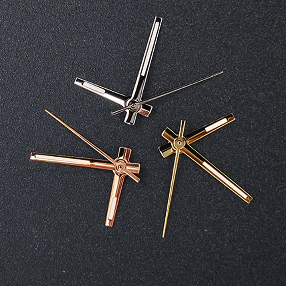 NH35 Watch Hands Needles Polished Rose Gold Silver Gold Aiguille High Quality Green Luminous Pointers for Seiko NH35 NH36 4R 7S