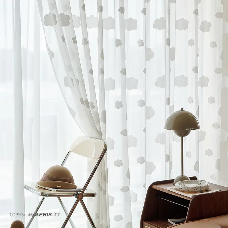 Japanese Modern Simple Three-dimensional Bedroom Balcony Gauze Curtain Luxury Custom Size  for Living Dining Room Bedroom