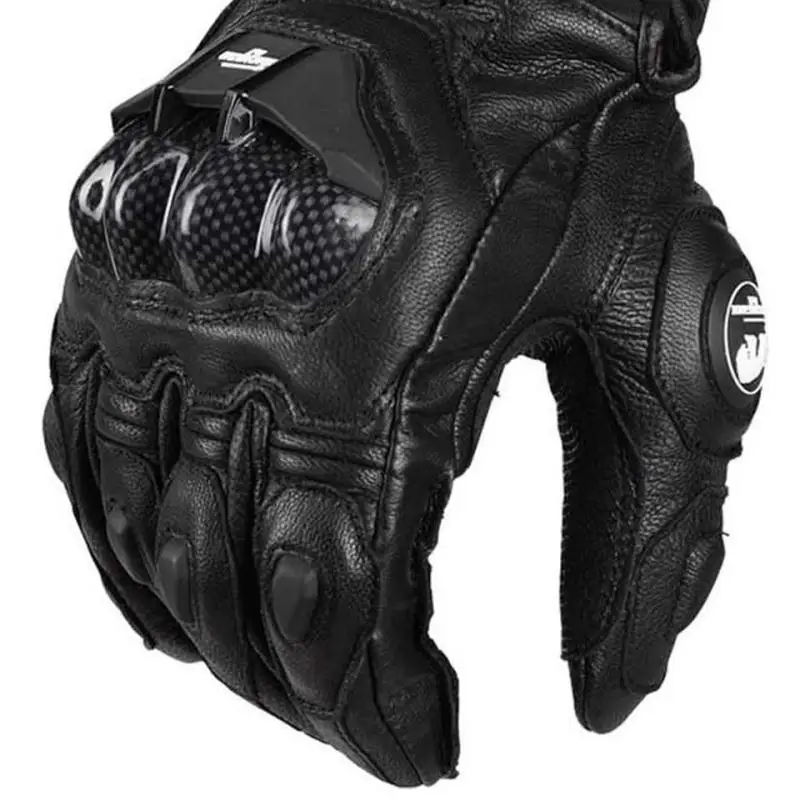 Touch Screen Genuine Leather Motorcycle Gloves Outdoor Road Driving Motorbike Scooter Cross-country Gloves Protection Afs6