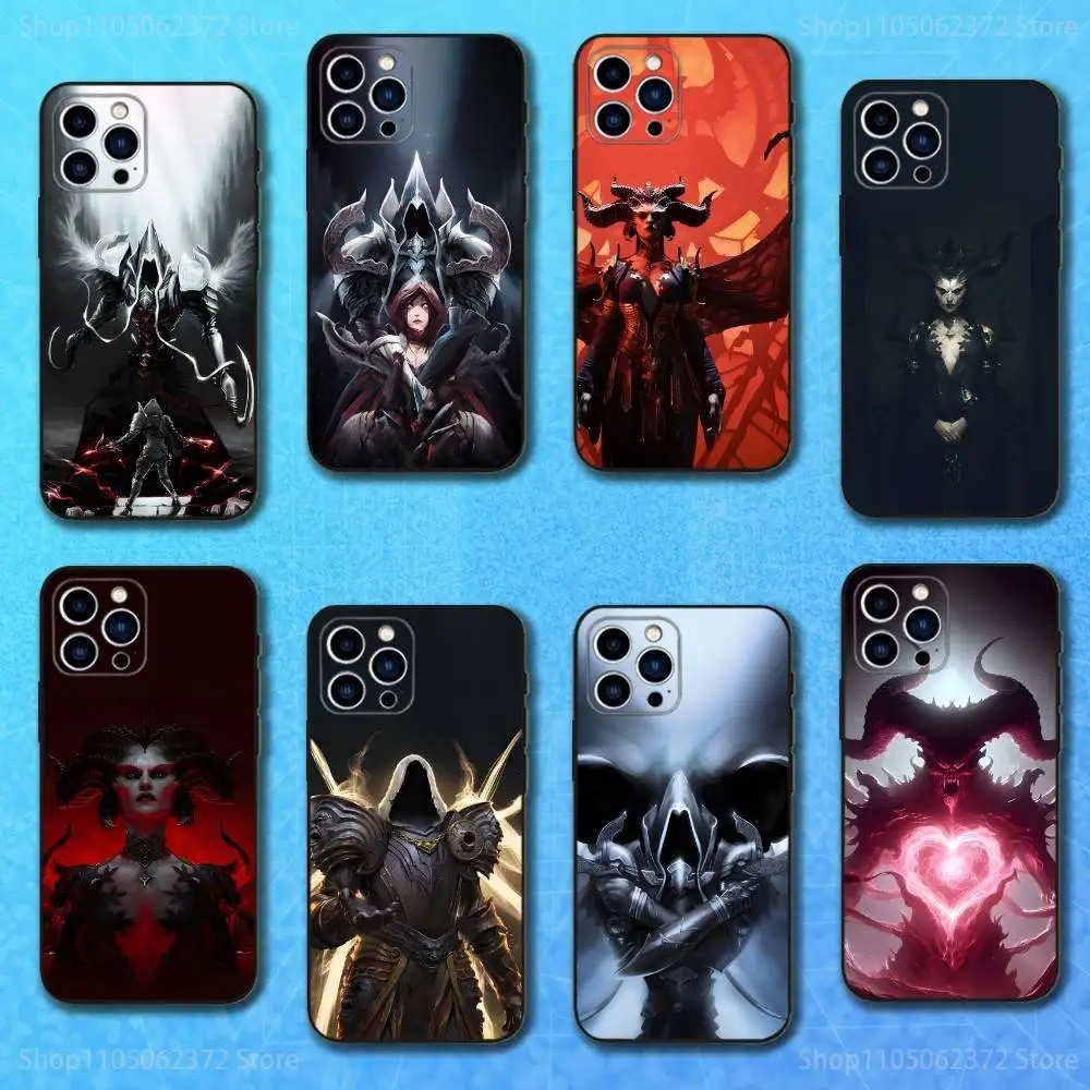

Hot D-Diablo-ES Game Phone Case For iPhone 16,15,14,13,12,11 Plus,Pro Max,XS,X,XR,SE,Mini,8,7,Soft Silicone Black Cover